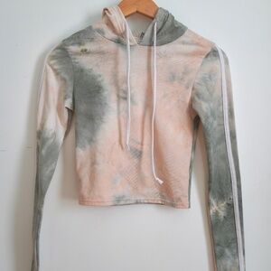 Tie dye crop hoodie